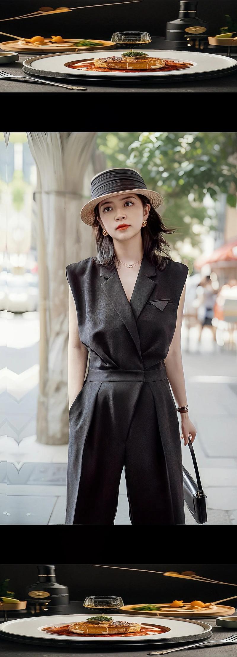 连体裤鞋子搭配图片_衣服版型宽松修身，高腰显腿长，基础色亮色百搭，运动鞋小白鞋帆布鞋，配饰呼应，连体裤通勤约会健身