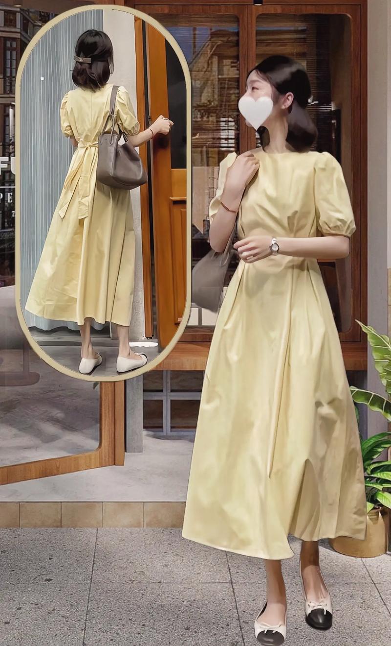 黄色连衣裙配什么色高跟鞋图片对比_黄色连衣裙配黑高跟显高贵,多配饰穿出自信范! 黄色连衣裙配什么色高跟鞋图片对比_黄色连衣裙配黑高跟显高贵,多配饰穿出自信范!
