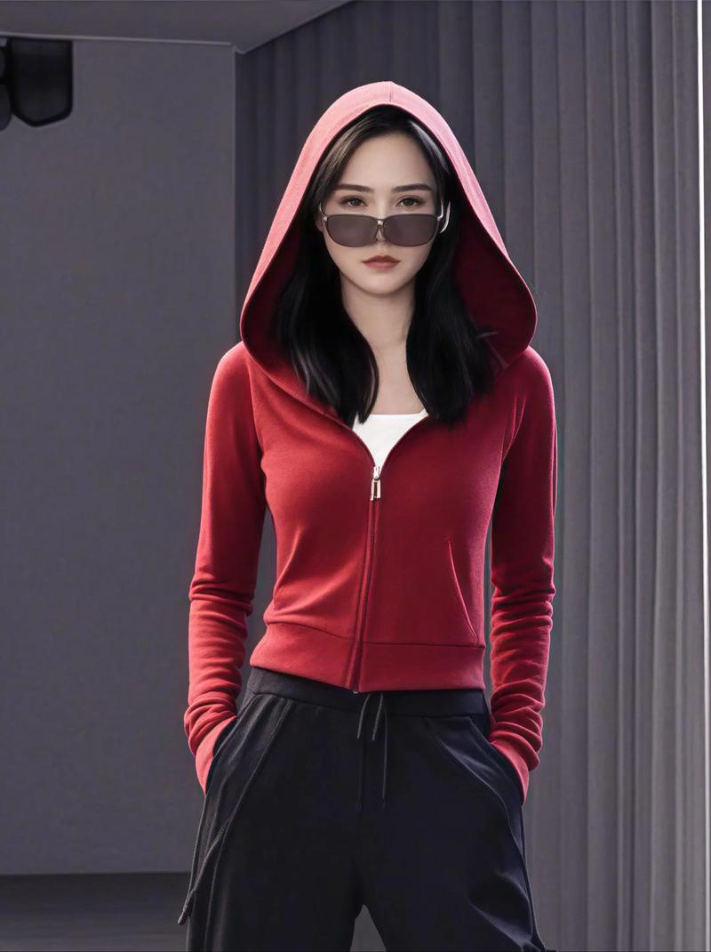 红色短外套搭配图片女_提升秋冬造型亮点