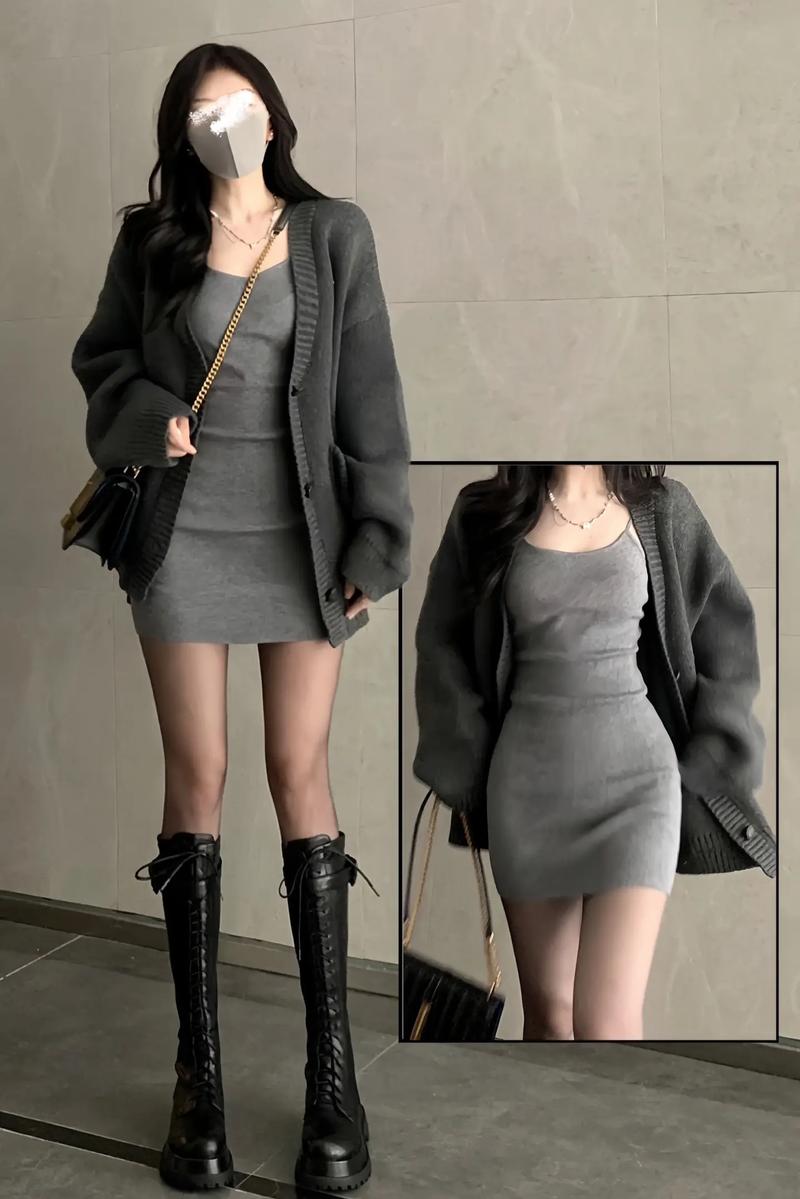 修身针织衫搭配包臀裙_优雅包臀裙配针织衫，穿出成熟女性时尚感