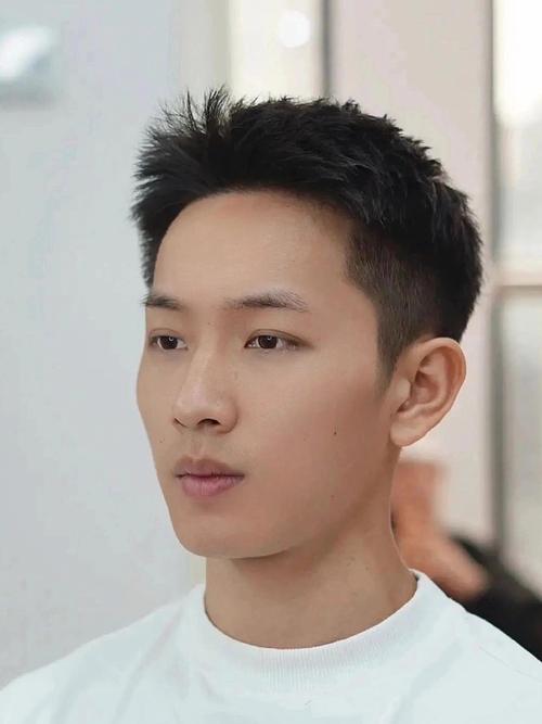 男生五角脸适合什么发型_侧分层次显轮廓