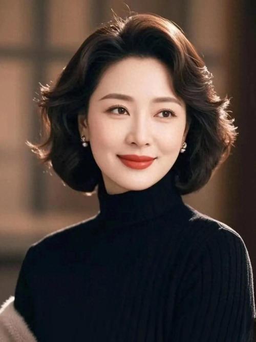 小个子中年女人适合什么发型_齐耳短发，中年女性优雅时尚之选