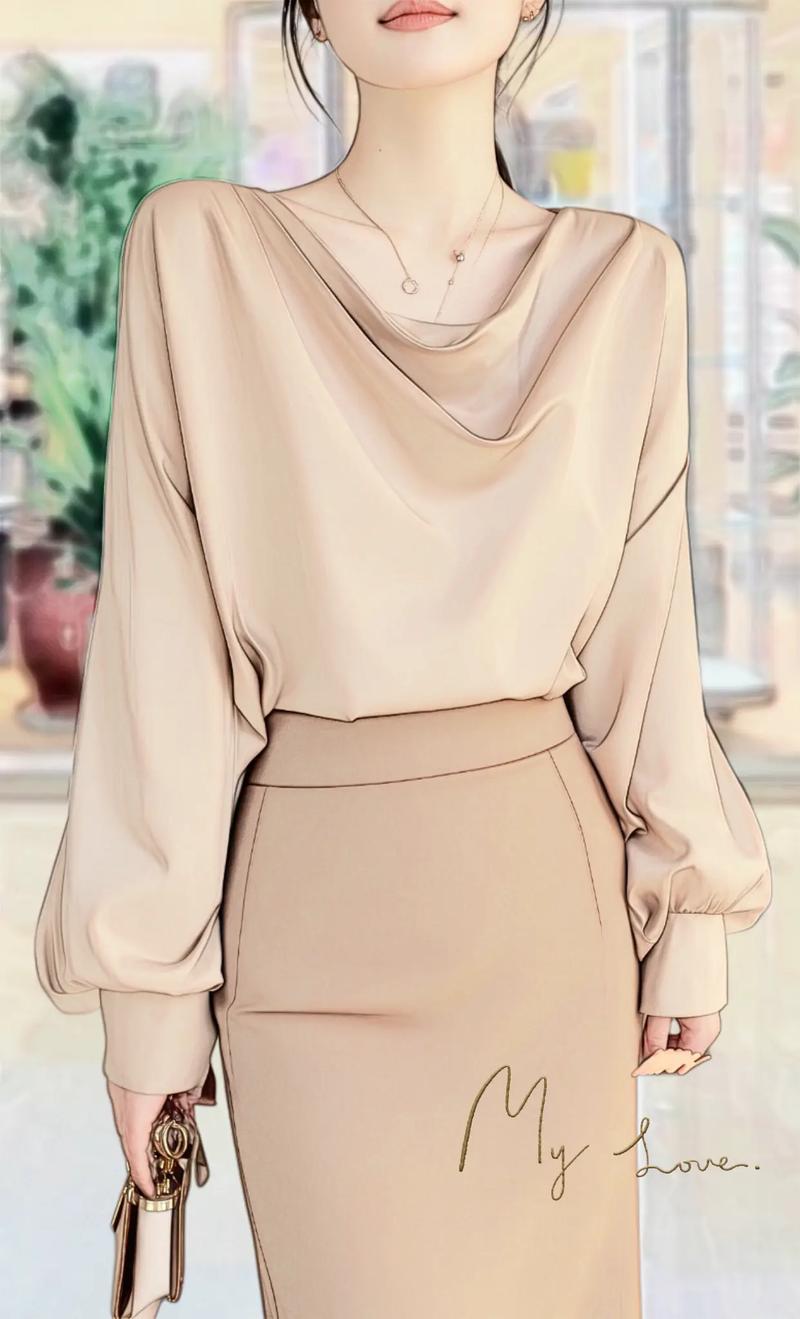 咖色半裙搭配什么颜色上衣_浅咖半身裙百搭，选对上衣显优雅！