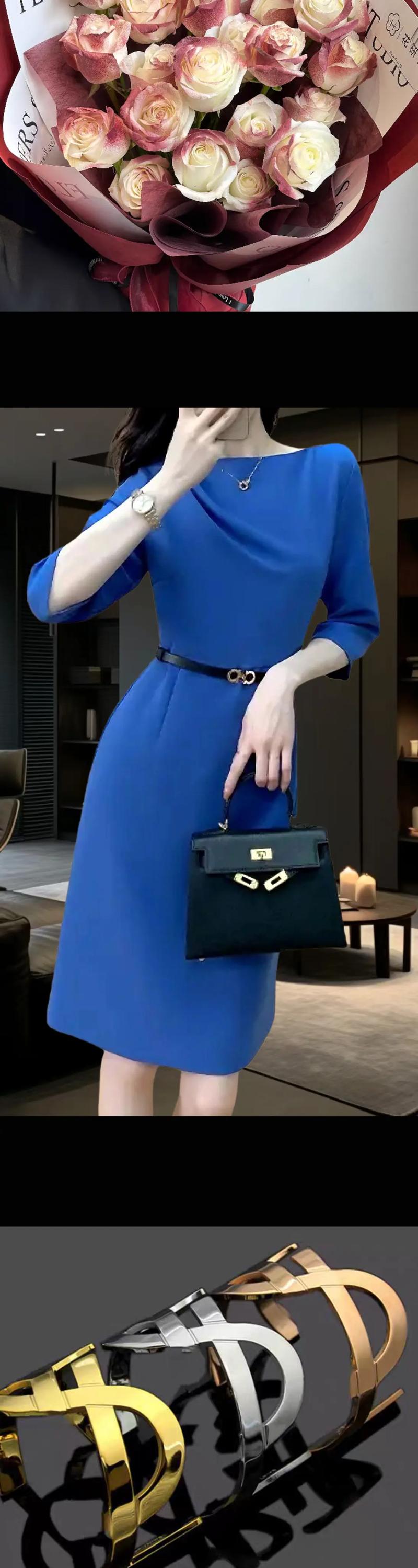 蓝色连衣裙配什么颜色腰带_蓝色连衣裙配腰带,黑白灰百搭,个性可选紫红 蓝色连衣裙配什么颜色腰带_蓝色连衣裙配腰带,黑白灰百搭,个性可选紫红