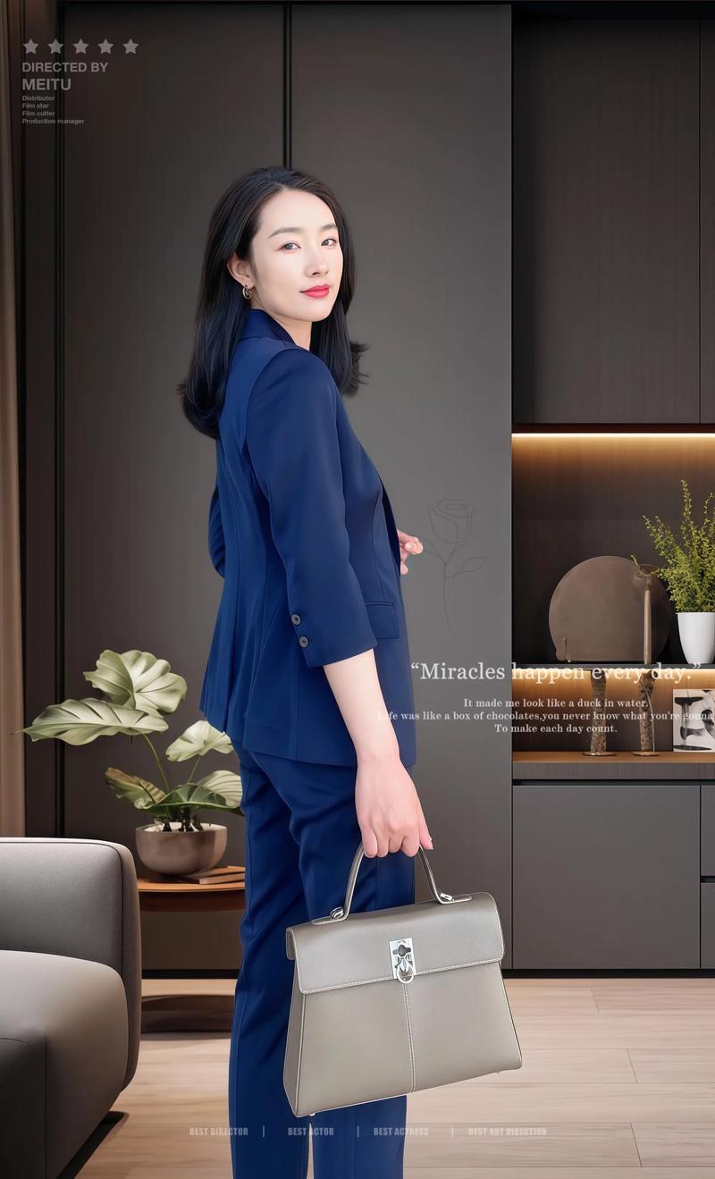 藏青色西服配什么颜色裤子_藏青西服配白黑灰卡其裤，打造多样成熟造型！