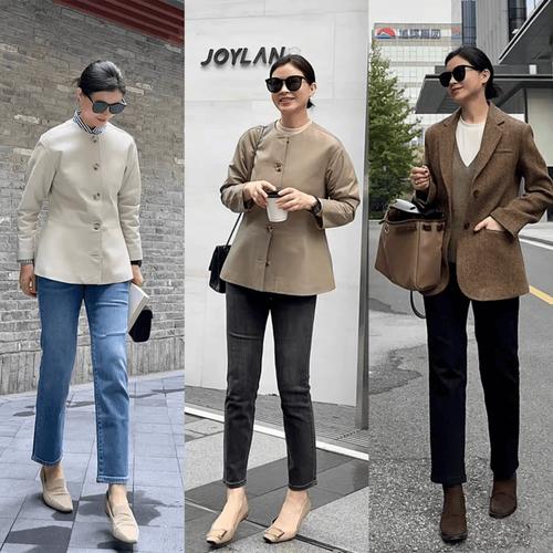 五十岁女人穿搭_松紧平衡显高级,低饱和色配饰少而精 五十岁女人穿搭_松紧平衡显高级,低饱和色配饰少而精