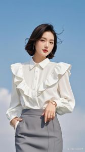 浅灰裙子最佳配色_浅灰半裙百变穿搭，气质高级选它