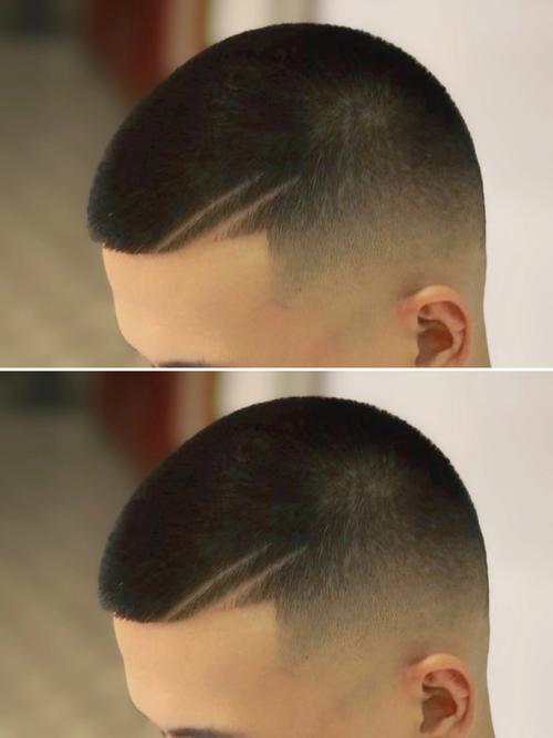 -寸头渐变+斜刘海_寸头渐变刘海，显力量魅力，打理简单