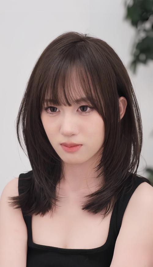 单眼皮空气刘海锁骨发_空气刘海锁骨发，修饰脸型显气质