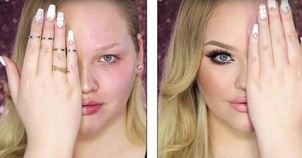 一半脸化妆_古与今女性自我表达的妆容