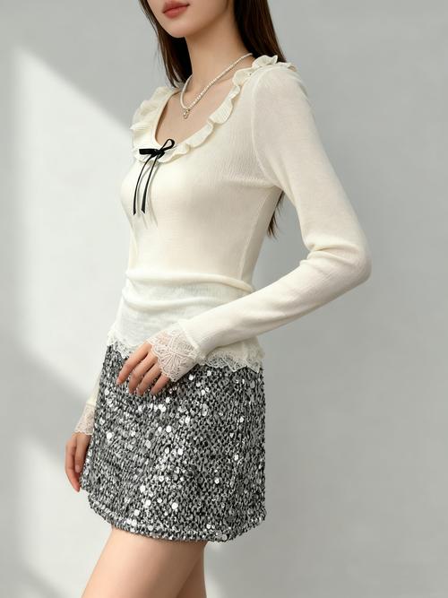 亮片裙子配啥上衣好看_通勤约会都出彩