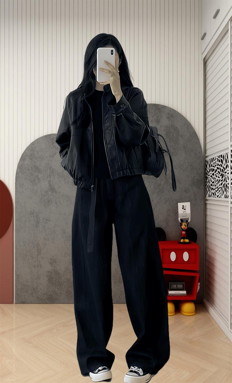 短黑色皮衣配什么裤子_百搭时尚，多种搭配风格