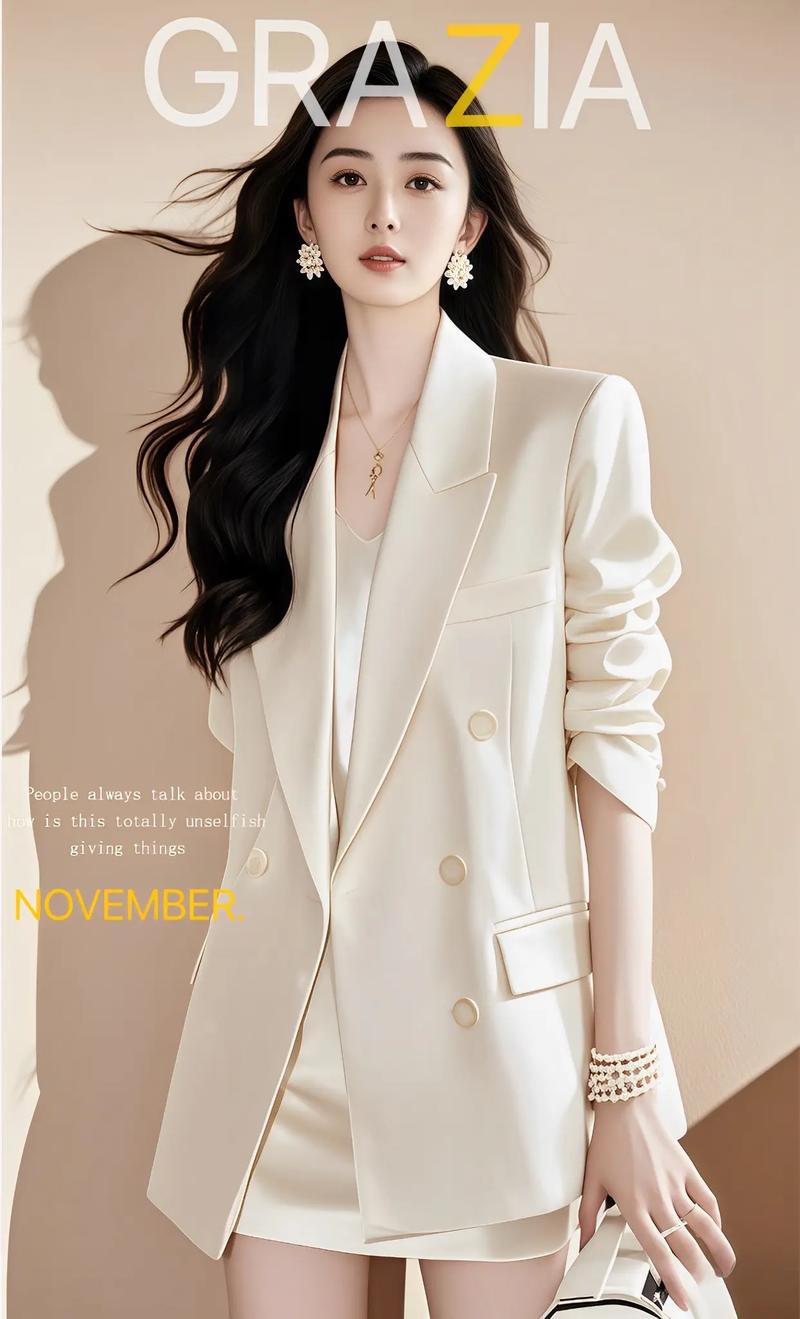 香槟色吊带裙配什么颜色外套_香槟裙百搭时尚，白黑蓝灰外套皆可搭