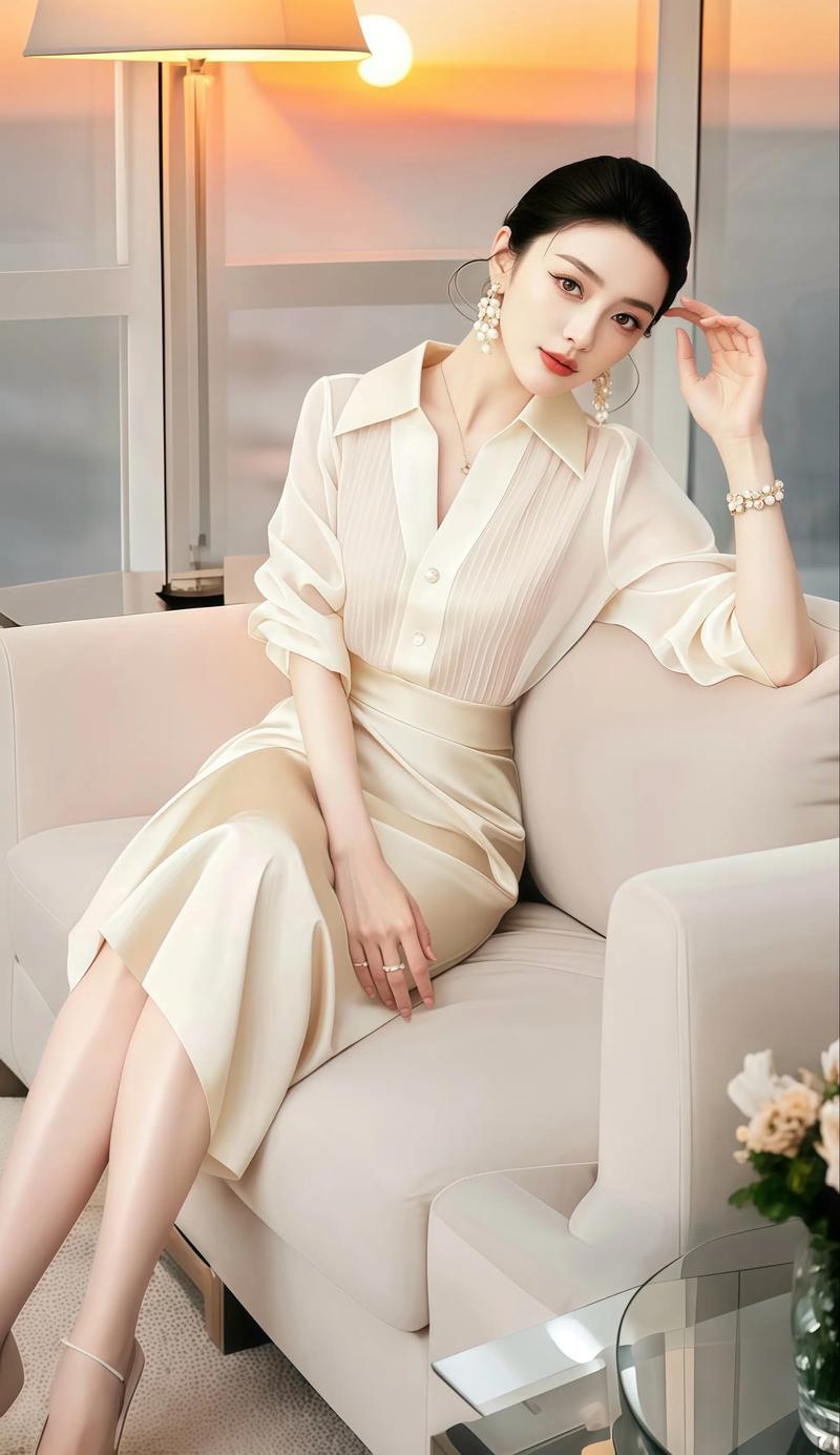 香槟色半身裙最佳搭配_香槟裙搭出优雅女人味