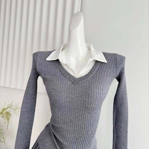 橘红色针织衫搭配深灰色半身裙_橘红针织衫搭深灰裙,活力优雅显高级 橘红色针织衫搭配深灰色半身裙_橘红针织衫搭深灰裙,活力优雅显高级