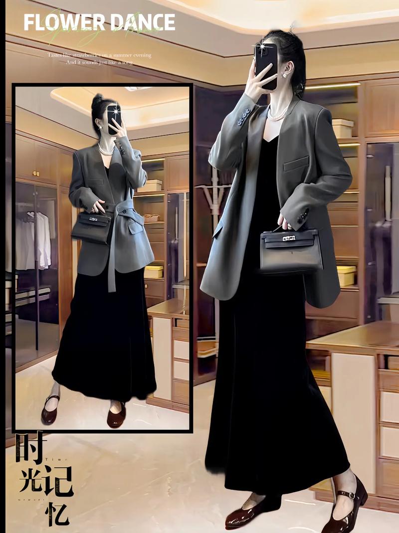 复古西装外套搭配不规则连衣裙_复古西装搭不规则裙,帅气又灵动,时尚感拉满! 复古西装外套搭配不规则连衣裙_复古西装搭不规则裙,帅气又灵动,时尚感拉满!