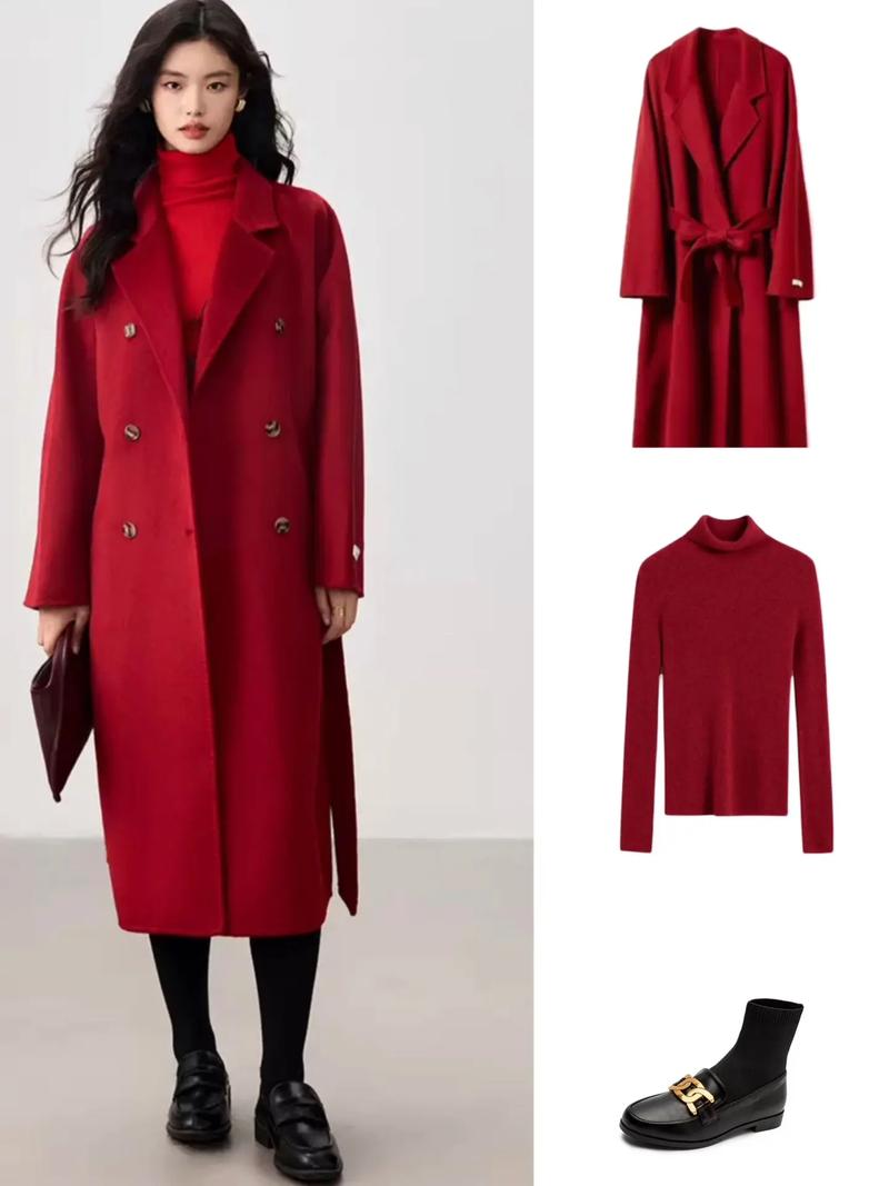红呢子大衣怎样搭配_时尚保暖，气质必备！