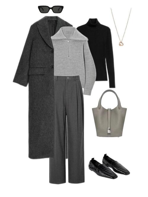 深灰色裤子搭配什么外套_深灰裤搭白外套显高级，配亮色衣穿出个性