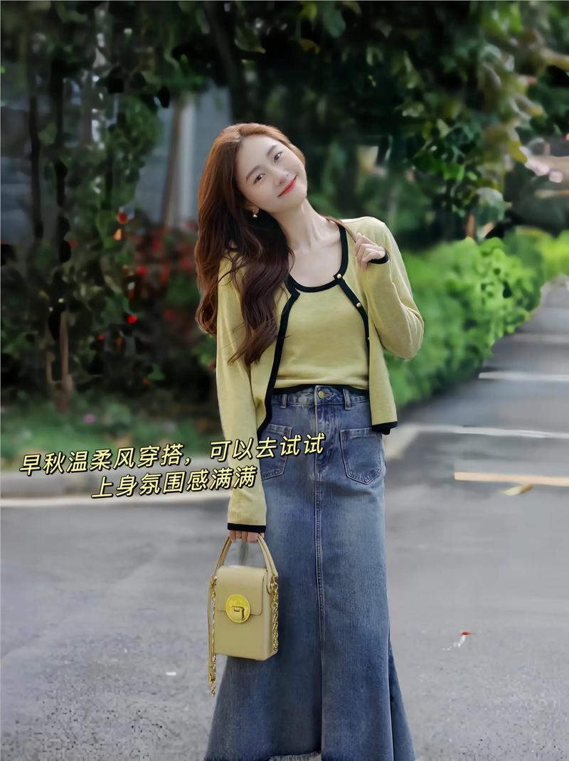 配芥末绿长裙的小外套_芥末绿长裙,百搭显品味 配芥末绿长裙的小外套_芥末绿长裙,百搭显品味