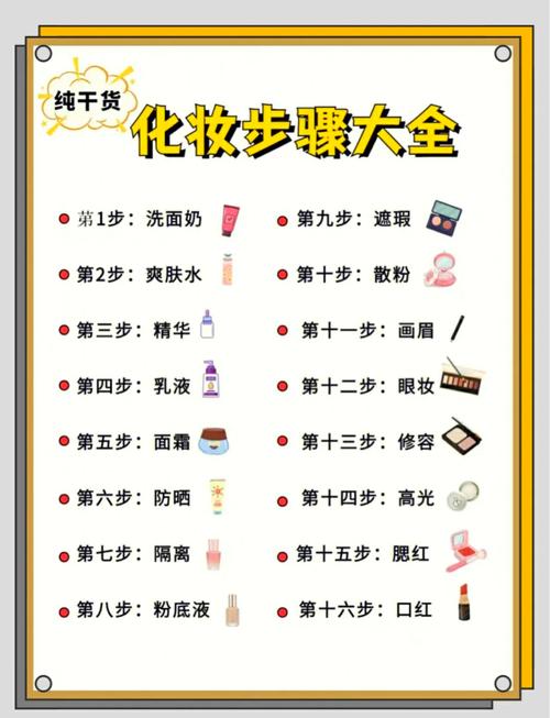 化生活妆的基本步骤_清洁保湿后，选对底妆眼唇，定妆卸妆要彻底