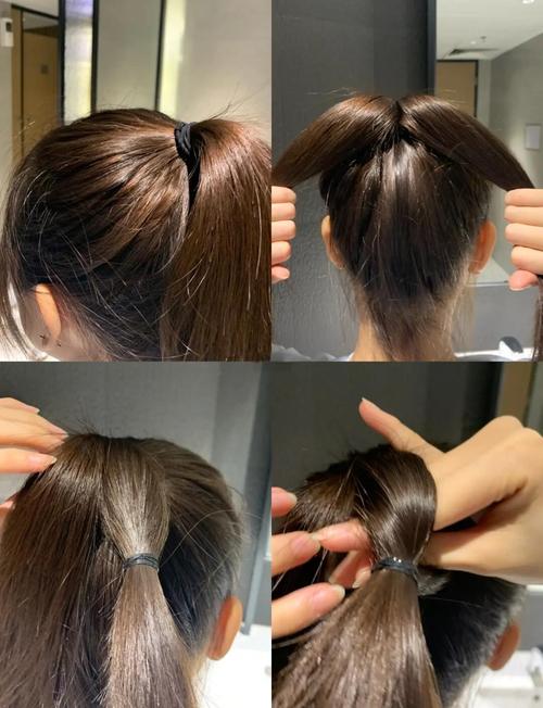 带发带扎马尾的方法_马尾+发带，变装时尚俏皮！