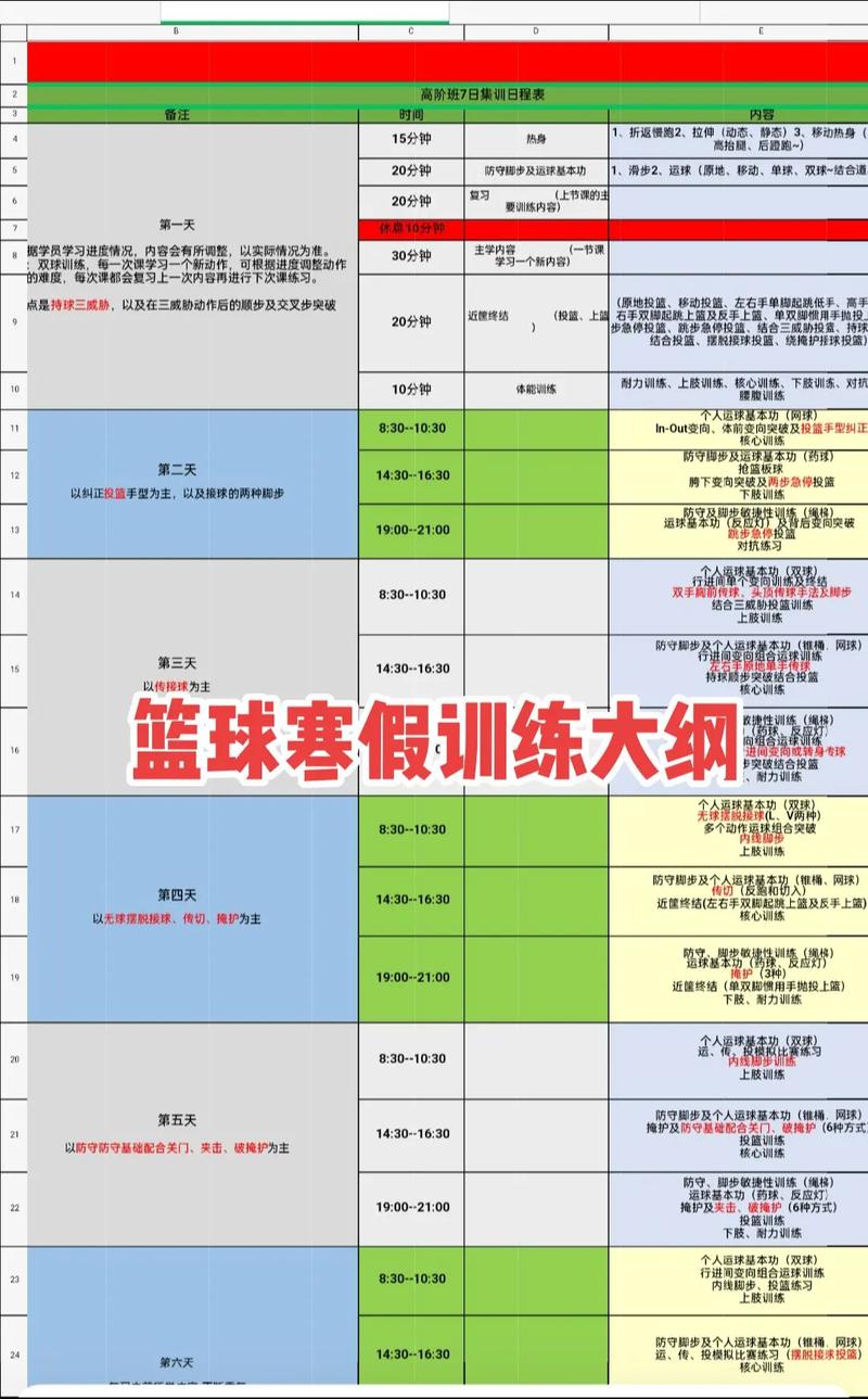 篮球冬训训练计划_全面提升,备战新赛季 篮球冬训训练计划_全面提升,备战新赛季