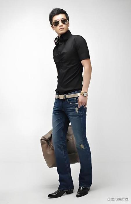 黑休闲衬衫配什么裤子_黑衬衫配裤，商务休闲时尚全搞定！