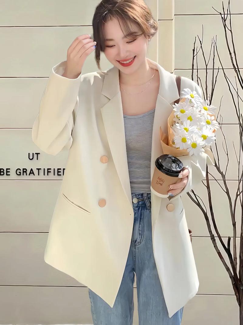 落肩米色西装领大衣搭配米色糯米裤_米色西装领大衣配糯米裤,温柔又高级! 落肩米色西装领大衣搭配米色糯米裤_米色西装领大衣配糯米裤,温柔又高级!