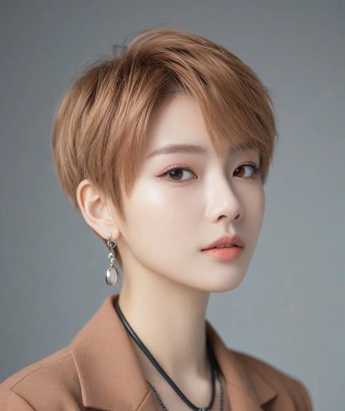 我要搜适合的短发_一刀切高层次日系层次蛋卷烫法式齐肩，适合各种脸型