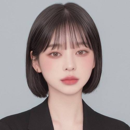 比妹妹头长一点的发型_显萌清新，适合年轻女孩的时尚发型