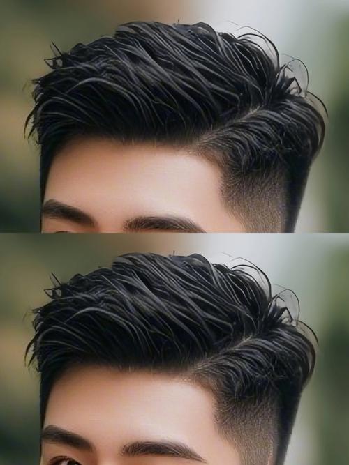 当代年轻人的发型照片帅一点_脸型选发型，短发中分显干练，个性好护理