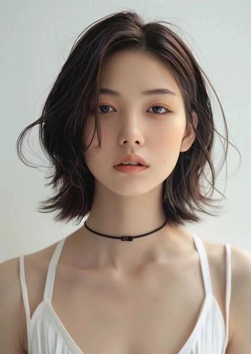 一侧长一侧短短发照片_不对称短发，时尚又显瘦！