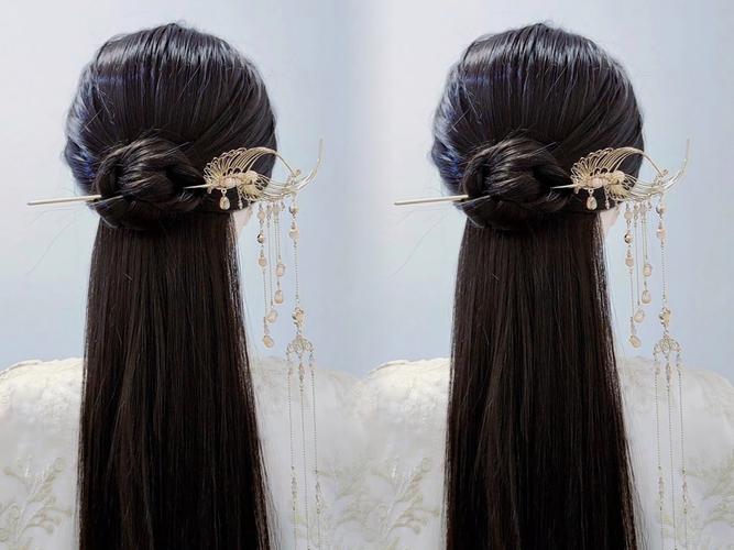 簪子怎么盘头发简单古风_传统新潮，一周不重样