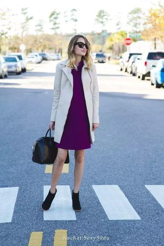 紫红色裙子配什么颜色外套好看_紫红裙配不同外套，百变风格轻松穿