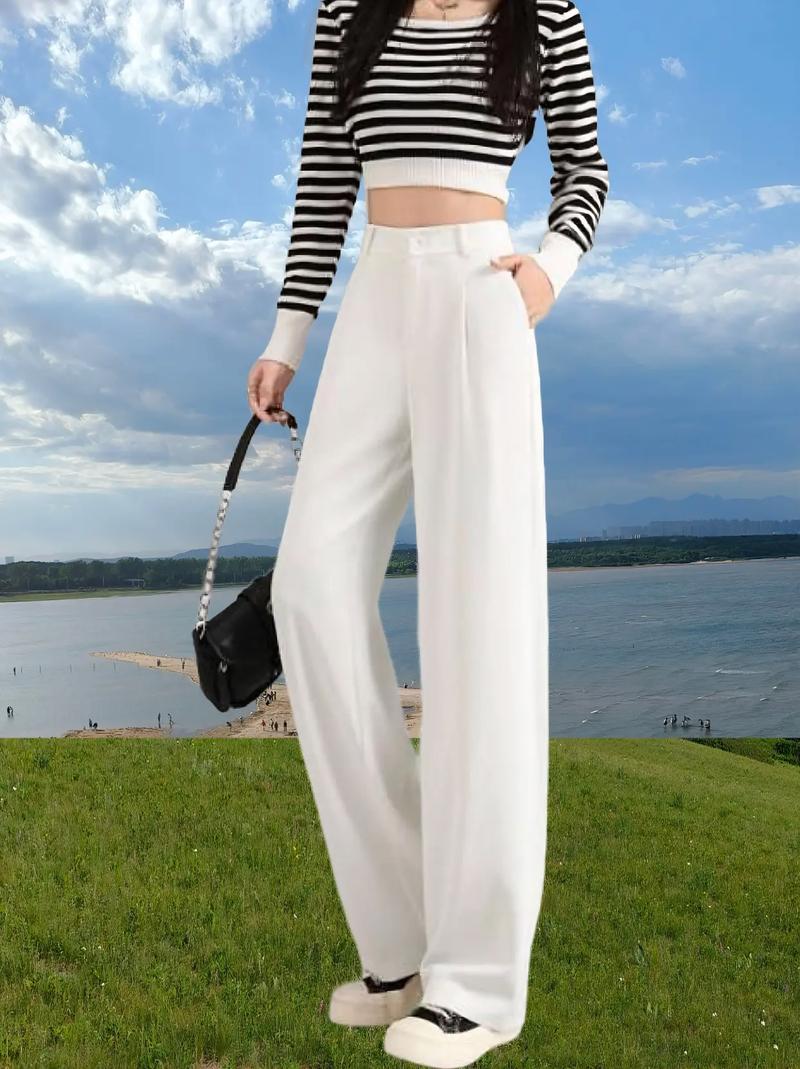 直口裤适合什么身材的人_直筒裤显修长，微喇裤配搭，选裤有妙招！