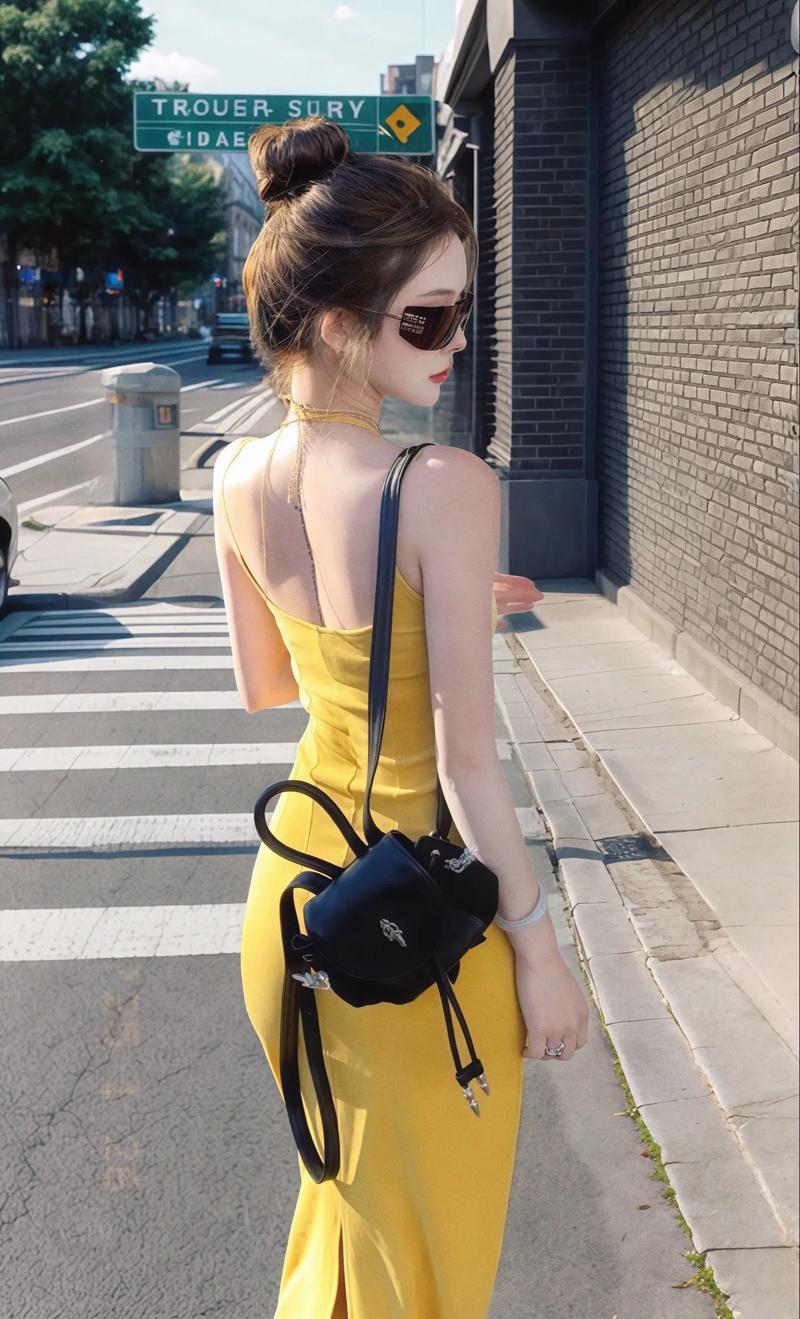 黄吊带裙搭配什么颜色最好看_春夏气质连衣裙，多种搭配风格