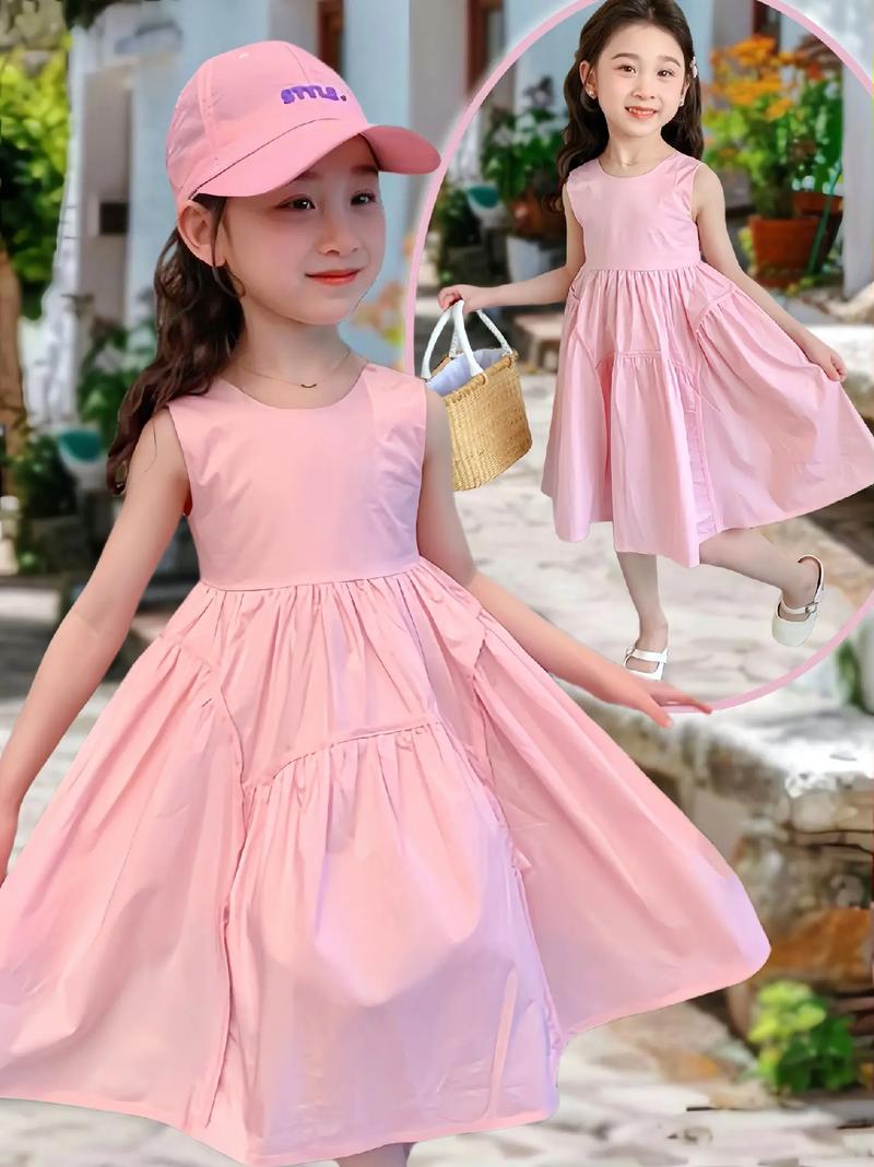 女童粉色连衣裙配什么颜色裤袜_粉色连衣裙配裤袜，清新又高贵！