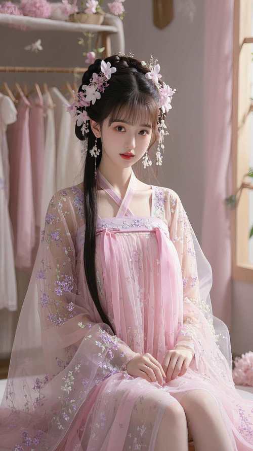 穿齐胸襦裙配简单的发型_花苞编发盘发等 穿齐胸襦裙配简单的发型_花苞编发盘发等