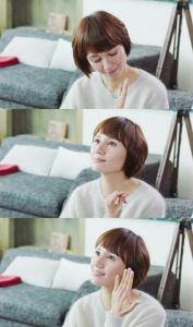 唐晶发型_唐晶斜刘海短发，干练气场强，发型显个性