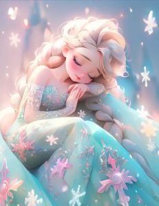 艾莎公主的发型_银发冰晶，冰雪魔法象征